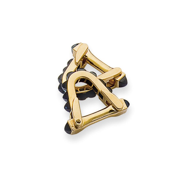 PAIRE DE BOUTONS DE MANCHETTES SAPHIRS
