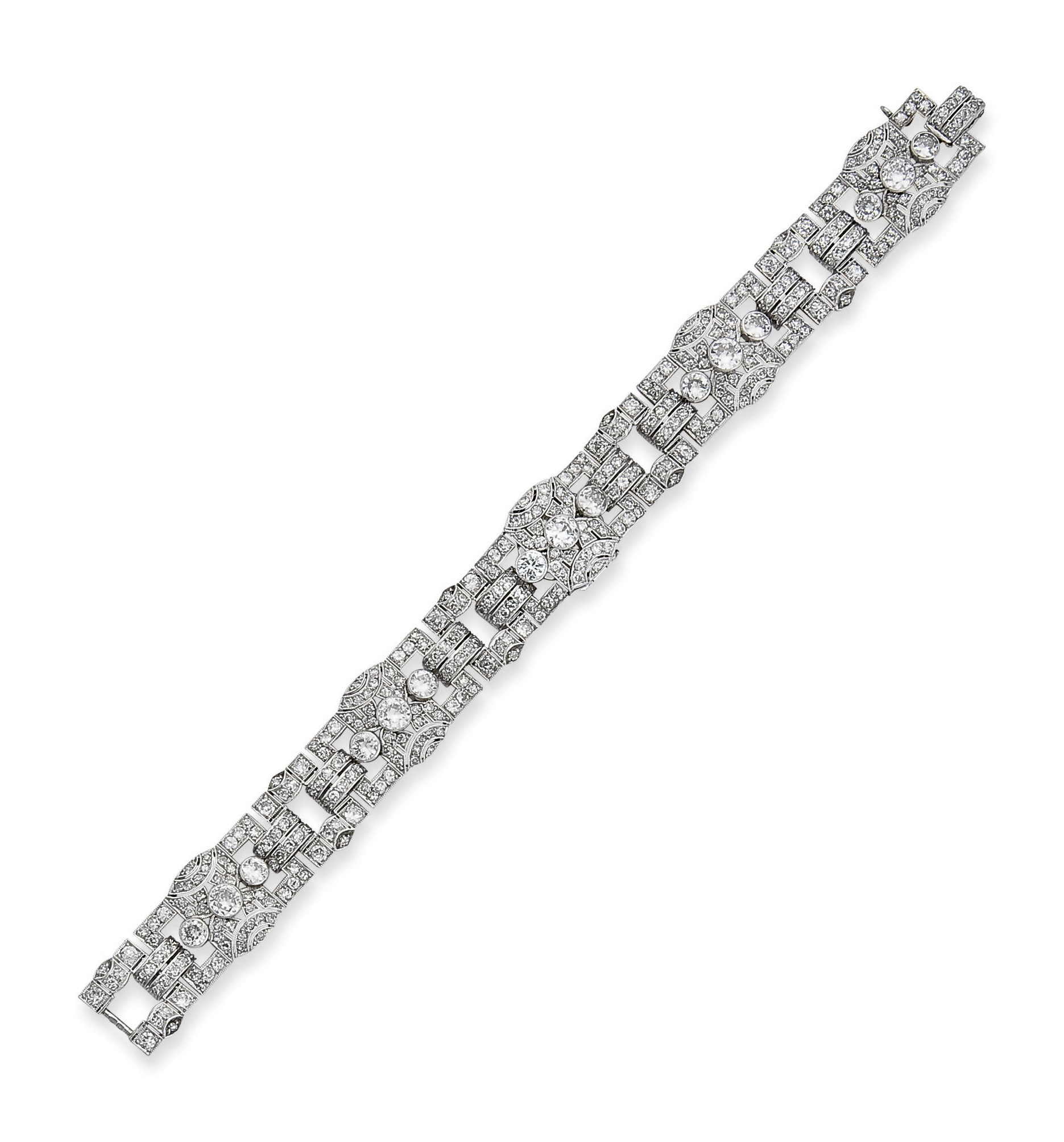 MONTRE DE DAME ART DECO DIAMANTS, PAR JAEGER LECOULTRE ET CLERC