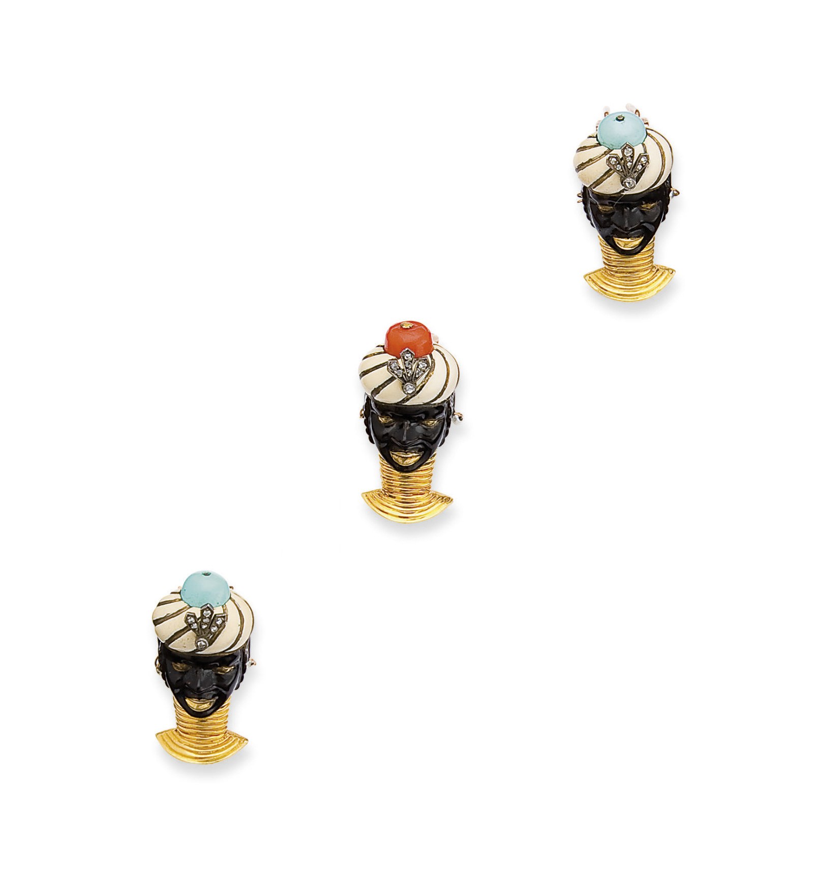 TROIS CLIPS BLACKAMOOR, PAR CARTIER