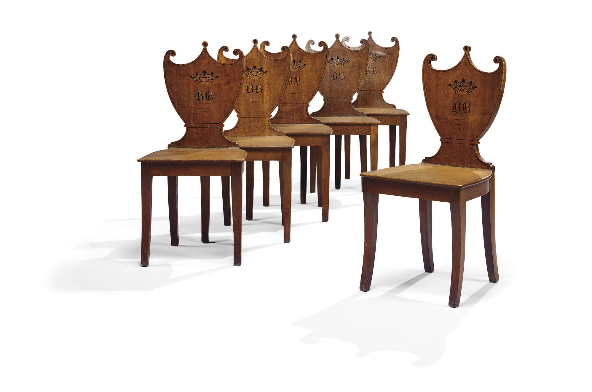 SUITE DE SIX CHAISES D'EPOQUE REGENCY