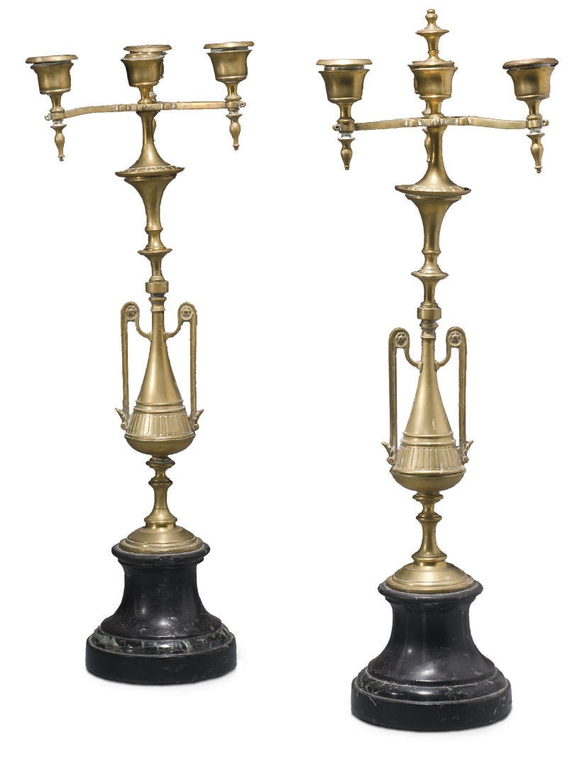 PAIRE DE CANDELABRES DE LA FIN DU XIXEME SIECLE