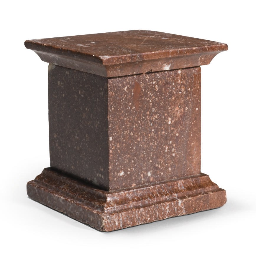 SOCLE EN PORPHYRE DU XIXEME SIECLE