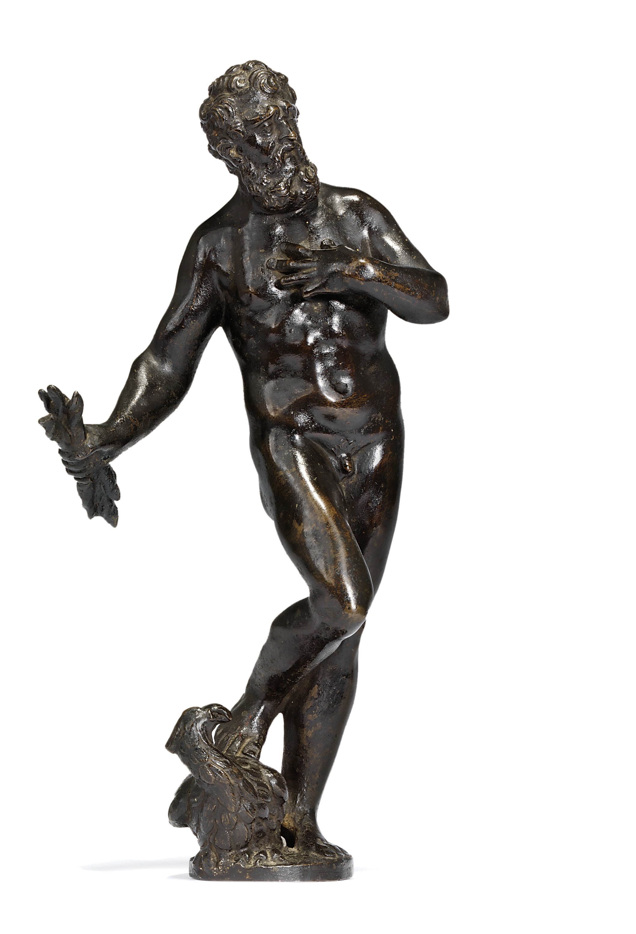 A BRONZE FIGURE OF JUPITER