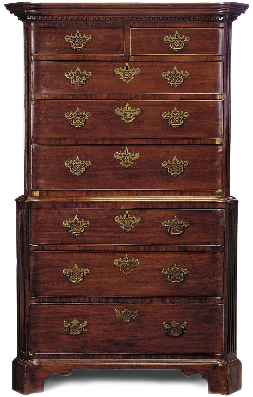 A GEORGE III MAHOGANY TALLBOY