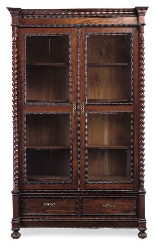 A PORTUGUESE ROSEWOOD BOOKCASE
