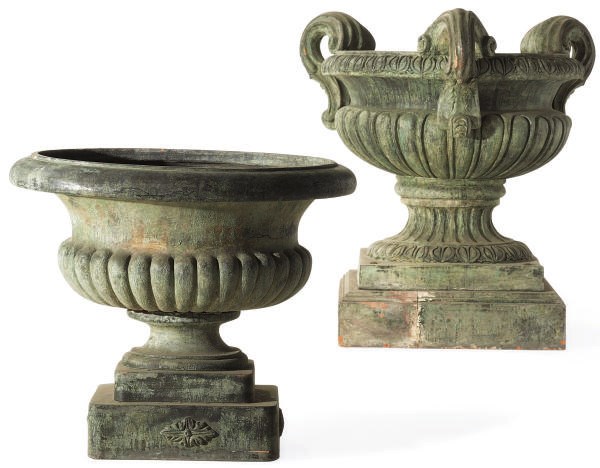 A LARGE COMPOSITION STONE URN