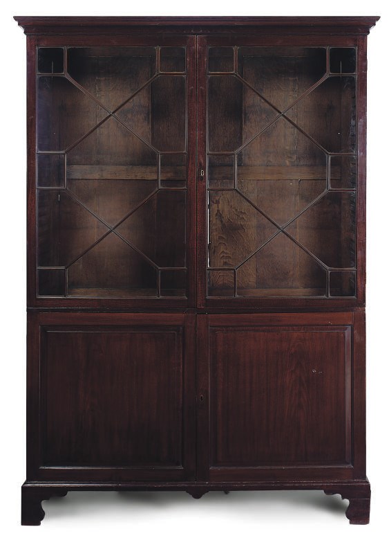 A MAHOGANY BOOKCASE