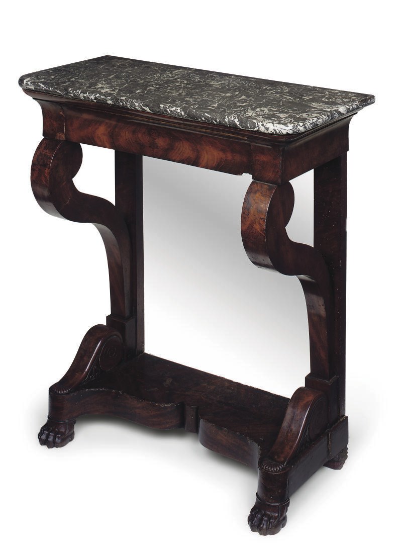 A LOUIS PHILIPPE MAHOGANY CONSOLE TABLE