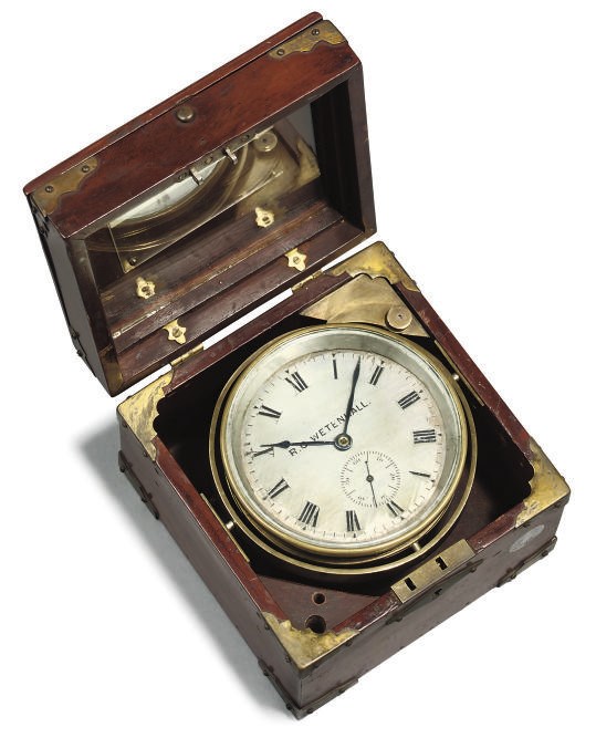 A Regency one-day marine chronometer with experimental pivoted detent escapement