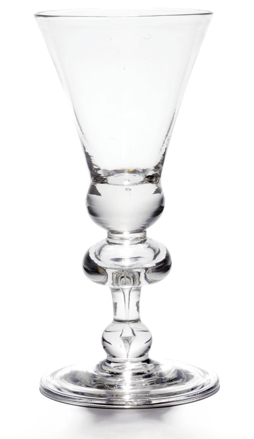 AN ENGLISH HEAVY-BALUSTER GOBLET