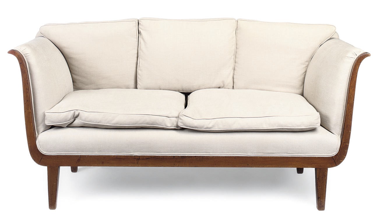 A WALNUT SOFA