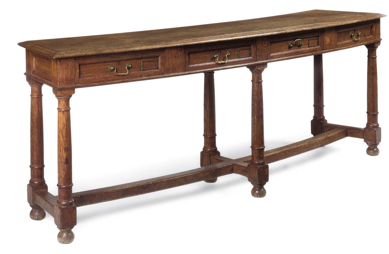 AN EDWARDIAN OAK DRESSER