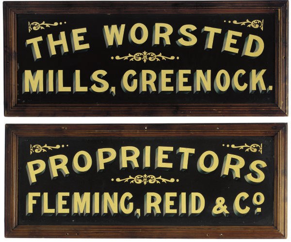TWO SCOTTISH ADVERTISING MIRRORS
