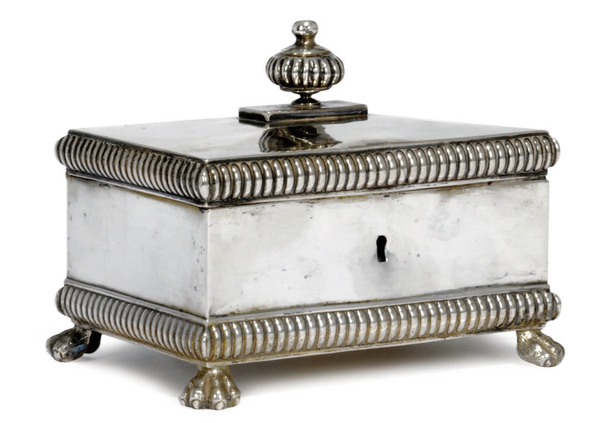 A GERMAN SILVER SUGAR BOX