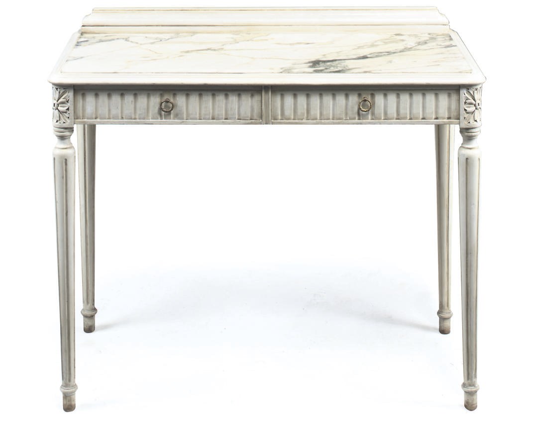 A PAINTED SIDE TABLE