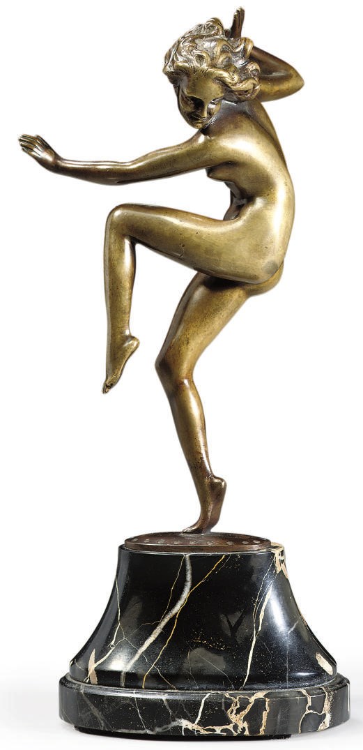 A PROF. OTTO POERTZEL BRONZE FIGURE