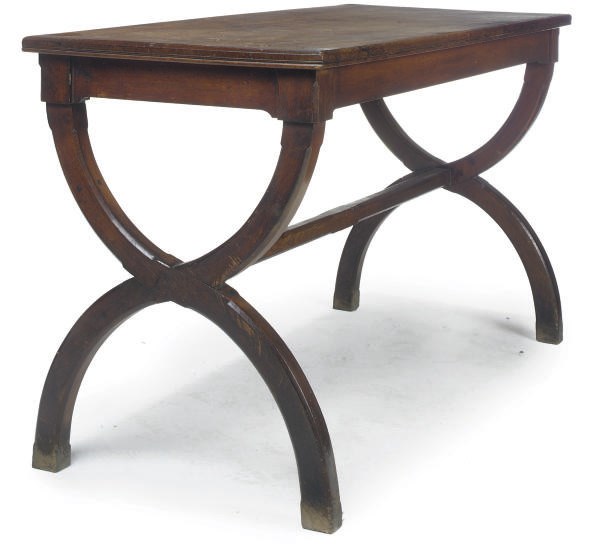 AN ENGLISH GOTHIC REVIVAL OAK SIDE TABLE