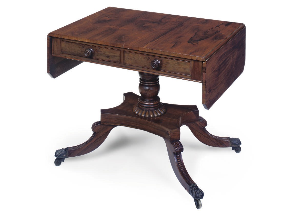 A REGENCY ROSEWOOD SOFA TABLE