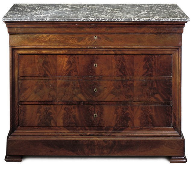 A LOUIS-PHILIPPE MAHOGANY SECRETAIRE COMMODE
