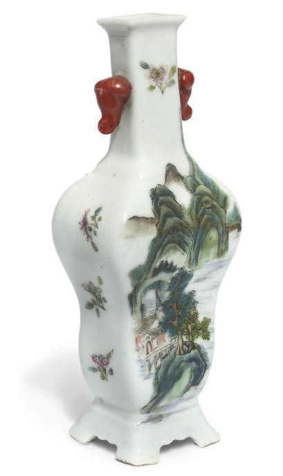 A Chinese famille verte vase