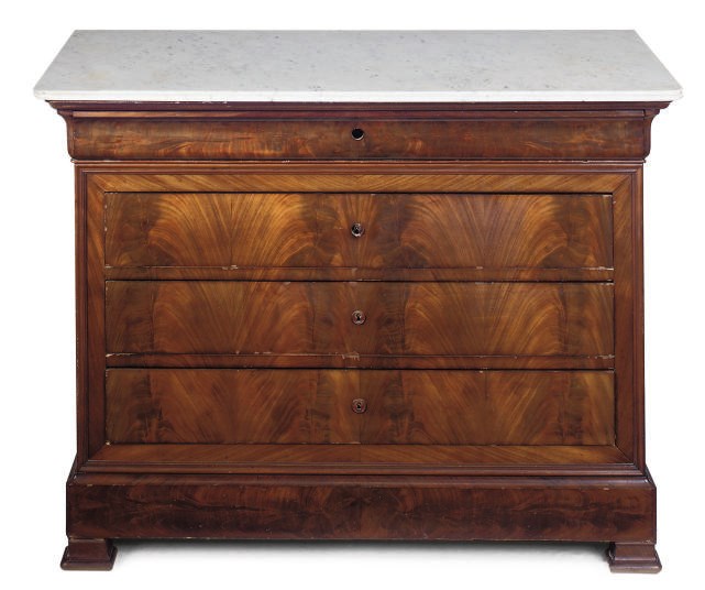 A LOUIS PHILIPPE MAHOGANY COMMODE