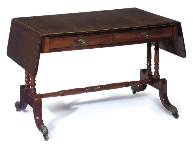A REGENCY MAHOGANY SOFA TABLE
