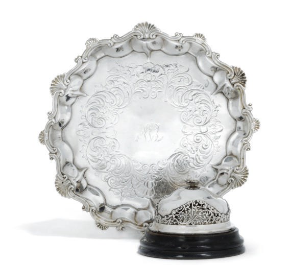 A VICTORIAN SILVER SALVER
