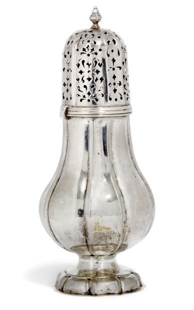A DANISH SILVER SUGAR CASTER