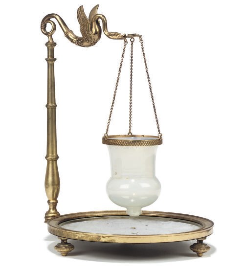 A NAPOLEON III GILT-BRASS PERFUME BURNER