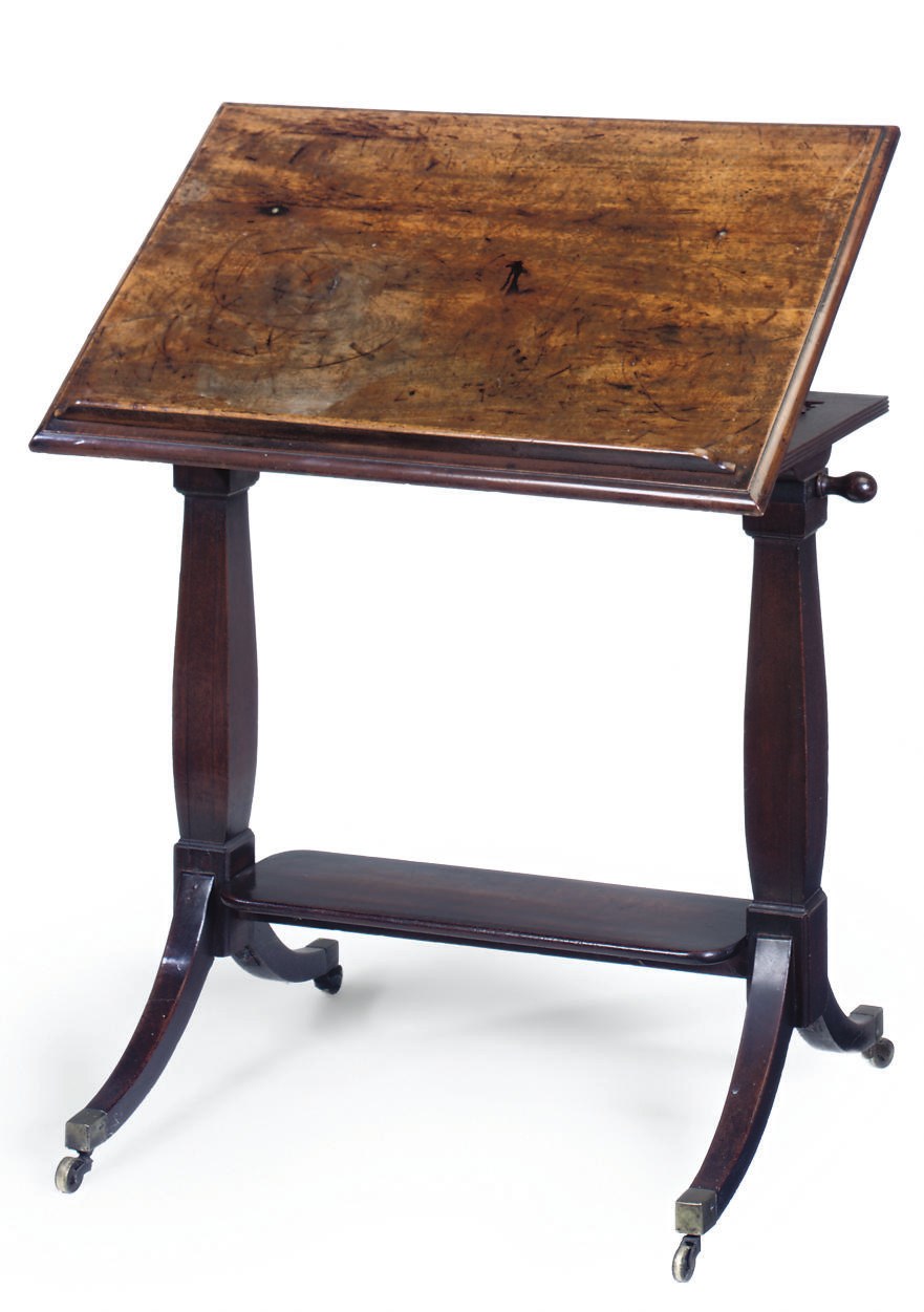 A REGENCY MAHOGANY ARCHITECT'S DRAWING TABLE