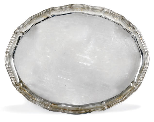 A GERMAN SILVER TRAY