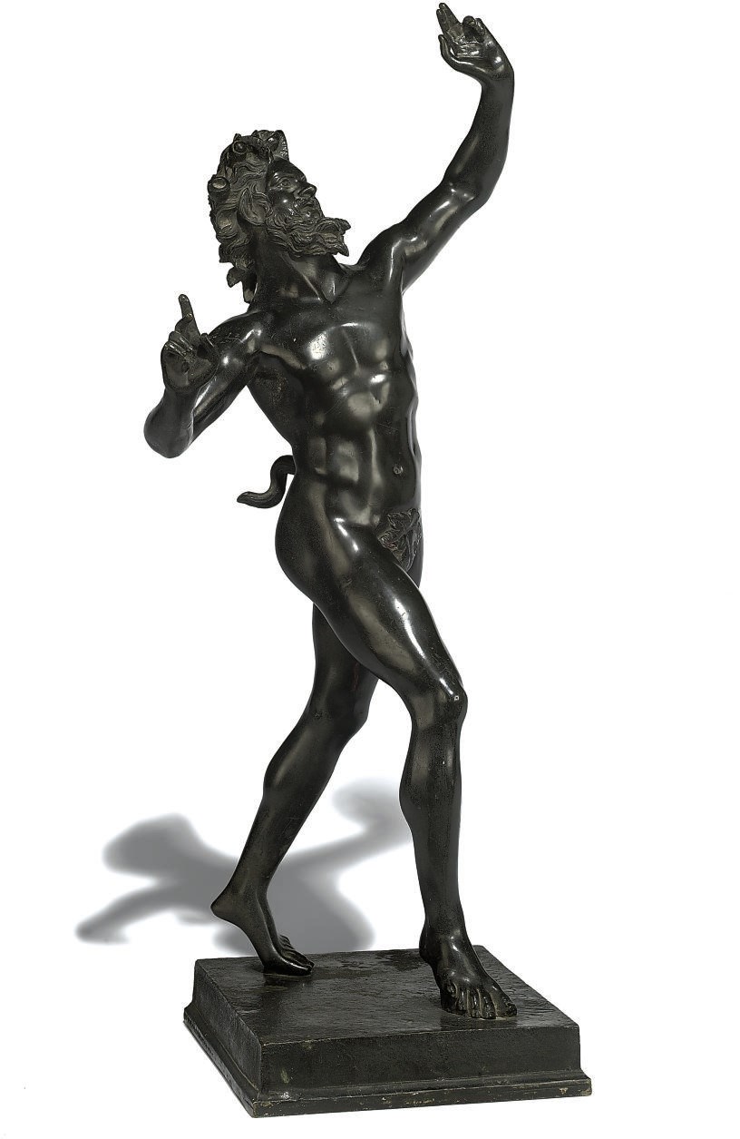 AN ITALIAN BRONZE FIGURE OF THE DANCING FAUN