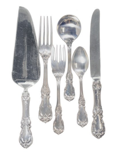 AN AMERICAN SILVER FLATWARE PART SERVICE,