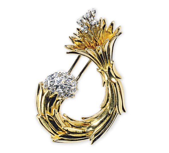 AN 18K GOLD AND DIAMOND BROOCH, BY JEAN SCHLUMBERGER, TIFFANY & CO.