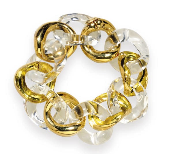 A ROCK CRYSTAL AND 18K GOLD BRACELET, BY SEAMAN SCHEPPS