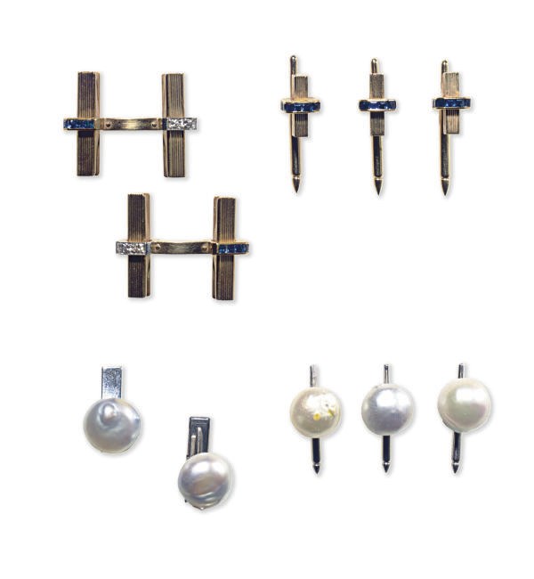 A GROUP OF MULTI-GEM AND GOLD ACCESSORIES