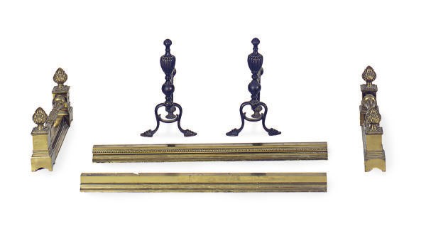 A SET OF GILT-METAL FIREGUARDS,