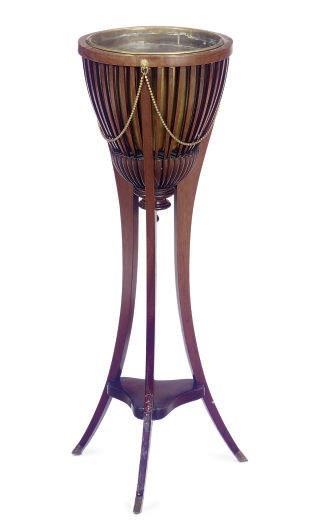 A DUTCH MAHOGANY JARDINIERE,