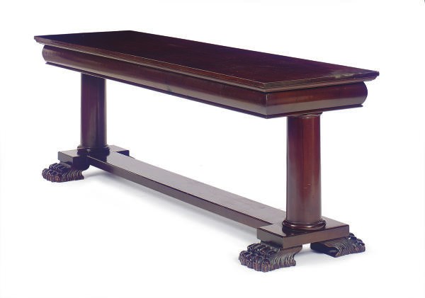 A MAHOGANY REFECTORY TABLE,