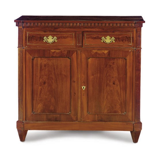 A NORTH EUROPEAN MAHOGANY KLAP BUFFET,