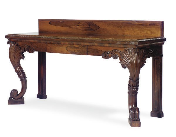 A WILLIAM IV ROSEWOOD SIDE TABLE**,