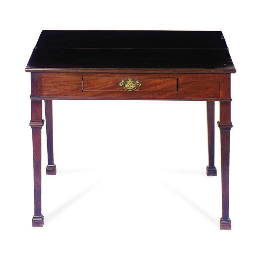 A GEORGE III MAHOGANY GAMES TABLE,