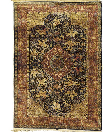 A MERCERIZED COTTON TURKISH RUG,