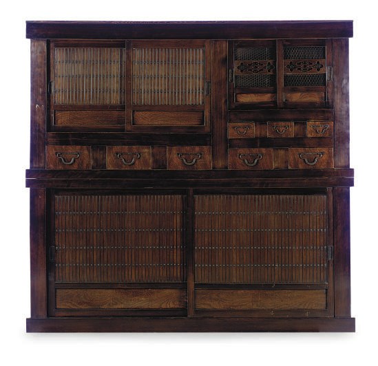 A JAPANESE HARDWOOD CABINET,