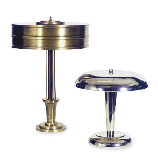 A BRASS TABLE LAMP,