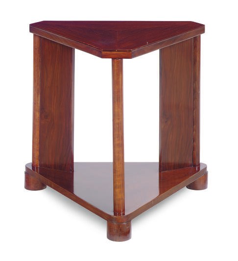 A ROSEWOOD AND BEECHWOOD SIDE TABLE**,