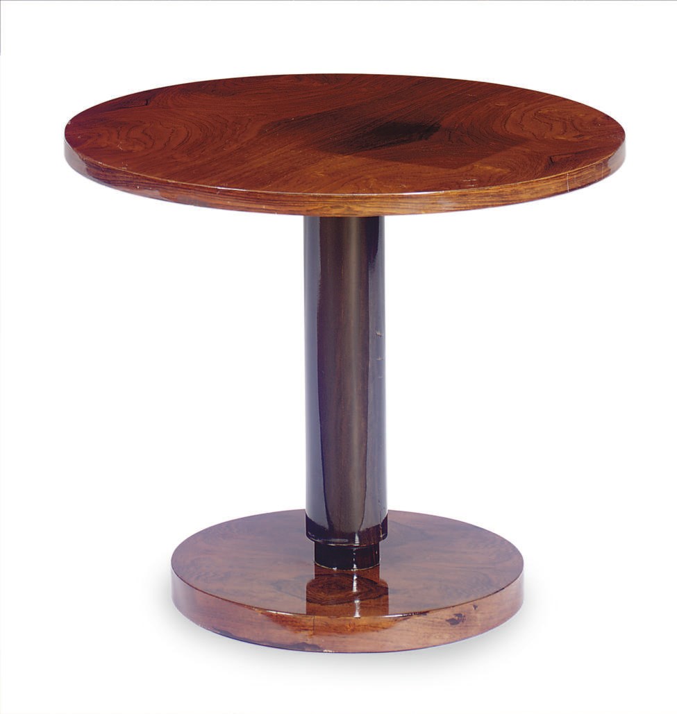 A ROSEWOOD AND PART-EBONIZED CIRCULAR SIDE TABLE**,