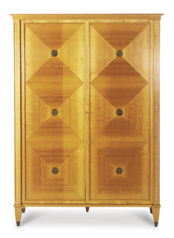 A PATINATED BRONZE-MOUNTED FRUITWOOD CABINET,
