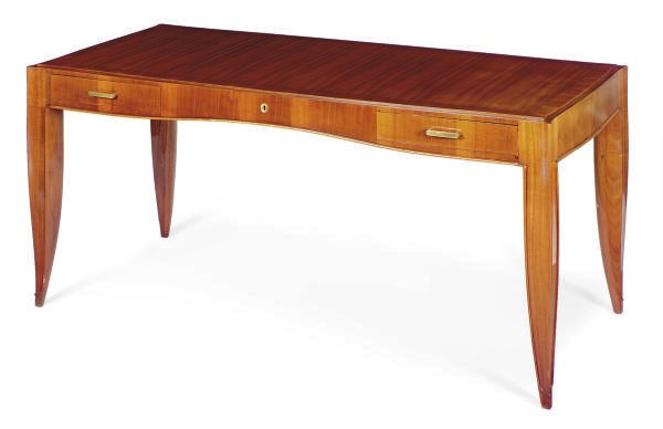 A FRENCH ART DECO MAHOGANY WRITING DESK,