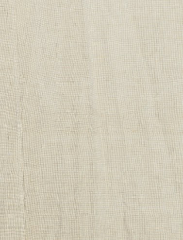 TWO OATMEAL-TEXTURED LINEN CURTAINS,